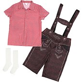 cheap Kids-Carnival Oktoberfest Beer Costume Cosplay Costume Cosplay Cosplay Wiesn Boys Carnival Party Traditional Style Cloth Shirt Pants
