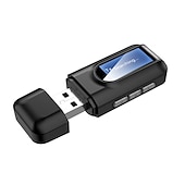 Недорогие Аудио и видео аксессуары-usb bluetooth 5,0 аудио передатчик приемник ЖК-дисплей 3,5 мм aux rca стерео беспроводной адаптер ключ для ПК ТВ автомобильные наушники