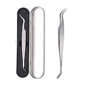 cheap Dog Grooming Supplies-Stainless Steel Pet Dog Lice Clip Flea Tweezers Small Grate Clip Cat And Dog Lice Removal Flea Clip Cleaning Tool Tick Clip