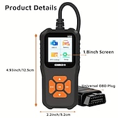 お買い得  OBD-obd2 カースキャナーはカラースクリーンで車両の故障を即座に診断します &amp; 故障コードリーダー