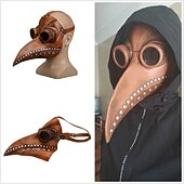 tanie Maska i rekwizyty na Halloween-Maska steampunk halloween z ptakiem w kształcie dzioba, maska z długim nosem i dziobem ptaka wrony, akcesoria do kostiumów cosplay steam