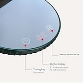 abordables Électroménager-Dessous de verre à température constante affichage numérique coussin chauffant isolation de chauffage tapis de café thermostatique intelligent base de tasse de chaleur