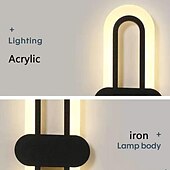 abordables Appliques murales LED-lightinthebox applique murale intérieure à LED liner desin 40 cm intérieur moderne simple applique murale LED lampe murale en silicone est applicable à la chambre à coucher salon salle de bain