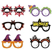 levne Halloween maska a rekvizity-6ks halloween brýle pavouk čaroděj netopýr náhrobek cross border papír na dětskou párty 3D brýle rekvizita na focení