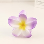cheap Hair Styling Accessories-1PC Flower Claw Clips Hawaiian Hair Clips Plumeria Hair Clips Large Hair Claw Clips for Thick Hair 3.3 inch Medium Claw Clips for Thin Hair Strong Hold Nonslip Hair Clips Beach Hair Accessories for Women and Girls -Hawaii