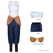 tanie Kostiumy anime-Inosuke Hashibira Anime Kostium Cosplay Stroje Bal maskowy Garnitury cosplay Halloween Karnawał Bal maskowy Spódnica Biustonosz Dodatek do talii Na Damskie Dla dorosłych