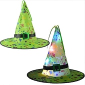 economico Illuminazione di Props di Halloween-cappello da streghe incandescente di Halloween con luce a led sospensione per esterni albero cappelli luminosi decorazioni per feste a casa oggetti di scena per costumi cosplay
