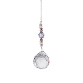 baratos Espanta-espíritos-1 peça suncatcher de cristal, bola de prisma de janela, fabricante de arco-íris, pingente pendurado para casa, jardim, quintal, quarto, varanda, pátio, decoração