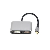 voordelige USB-hubs-4k 30hz type c naar hdmi-compatibele usb c naar hdmi vga pd adapter converter usb 3.0 hub dock voor macbook samsung s20 xiaomi huawei