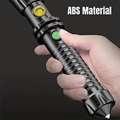 preiswerte taktische Taschenlampen-208 LED Taschenlampen LED Sender 3 Beleuchtungsmodus inklusive USB-Kabel Leicht Für den täglichen Einsatz USB Schwarz