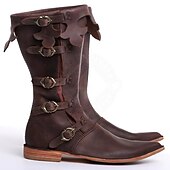 levne obuv-Retro Středověké Renesanční Ke kolenům Turn Shoes Pirát Viking Vikingové Ranger Elfí Maškarní kostým Pánské Keltské Pirát Královský předvečer Všech svatých Karneval Plesová maškaráda Karneval Výkon