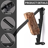 cheap Hand Tools-Wall Mounted Kindling Splitter Log Splitter Portable Metal Manual Fire Wood Kindling Splitter, Hand Sturdy Firewood Cutter, Heavy Duty Firewood Crackers Wedge for Indoor or Outdoor