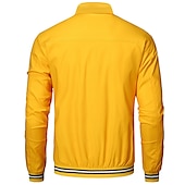 economico Giubbotti Casual-Per uomo Giacca Leggera Giacca Estiva Giacca a vento Giacca di transizione All&#039;aperto Vacanza Caldo Autunno Inverno Semplice Moda Streetwear Collo alla coreana Regolare Nero Bianco Giallo Blu Verde