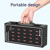 economico Hub USB-caricabatterie multi usb stazione di ricarica rapida usb universale caricatore portatile per iphone 15 samsung xiaomi ipad tablet 10/20/30/40/50/60 porte