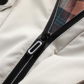 abordables chaqueta deportiva-Hombre Abrigo de invierno Chaqueta de Invierno Chaqueta deportiva Impermeable Exterior Acampada y Senderismo Impermeable Cortavientos Cremallera Bolsillo Otoño Invierno Color sólido Moda Ropa de calle