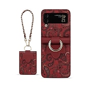 economico Cover Samsung-telefono Custodia Per Samsung Galaxy Capovolgi Z 6 Z Flip 5 Z Flip 4 Z Flip 3 Porta carte di credito Protettivo per tutto il corpo pelle sintetica