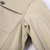 cheap Men&#039;s Jackets &amp; Coats-Men&#039;s Bomber Jacket Lightweight Jacket Summer Jacket Work Jacket Sports Climbing Windproof Warm Patchwork Fall Solid Color Stand Collar Cotton Black Army Green Red Blue Khaki Jacket