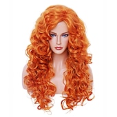 levne Syntetické trendy paruky-dlouhé vlnité paruky 28palcová přírodní béžová smíšená blond syntetická pernatá kudrnatá paruka pro ženy halloween cosplay party paruky