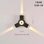economico applique da esterno-Lampada da parete per esterni impermeabile IP65 a 2/3/4 teste, luce bianca calda 3000K, lampada da parete a croce nera moderna in alluminio ispessito, adatta per pareti esterne, corridoi, balconi, cancelli, esterni, AC85-265V