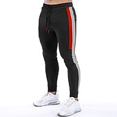 cheap Sweatpants-Men&#039;s Athletic Pants Sweatpants Joggers Trousers Pocket Drawstring Elastic Waist Stripe Comfort Breathable Outdoor Daily Going out Fashion Casual Black Dark Blue