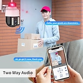 cheap Outdoor IP Network Cameras-Wireless Speed Dome Security Camera Humanoid Tracking Sound and Light Alert Smart Full Color Night Vision Bilingual Intercom Outdoor PTZ IP Camera CCTV Security Surveillance Camera(720P/1080P)