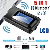 Недорогие Аудио и видео аксессуары-usb bluetooth 5,0 аудио передатчик приемник ЖК-дисплей 3,5 мм aux rca стерео беспроводной адаптер ключ для ПК ТВ автомобильные наушники