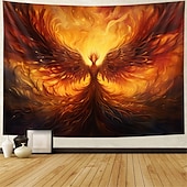 billige dyretepper-phenix dyr hengende billedvev veggkunst stor billedvev veggmaleri dekor fotografi bakteppe teppe gardin hjem soverom stue dekorasjon