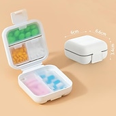 economico deposito bagagli e viaggi-Scatola portapillole sigillata portatile da 1pc, mini portapillole portatile con scomparto, custodia per pillole da viaggio, contenitore per medicinali