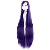 cheap Party Wigs-40 100cm Anime Costume Long Straight Cosplay Wig Party Wig Carnival Cosplay Party Wigs