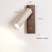 abordables Apliques de pared para interior-Lámpara de pared led y luz de lectura, apliques de pared multifuncionales de piedra, lámpara de pared led para dormitorio, apliques de pared junto a la cama, luz de lectura 110-240v