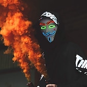 Χαμηλού Κόστους Πρωτότυπα-φωτεινή πλαστική βεντέτα σε σχήμα v κρύου φωτός τετράχρωμη μάσκα για αποκριάτικα σκηνικά για πάρτι μασκαράς