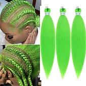 cheap Crochet Hair-Ginger Golden Ombre Braiding Hair Pre Stretched Kanekalon Braiding Hair Box Braids Human Hair Extensions 26 inch