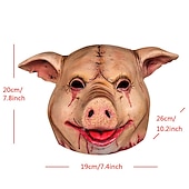 economico Maschere-Sega Maiale spaventoso Maschera Puntelli di Halloween Per adulto Per uomo Per donna Divertente Costume spaventoso Halloween Carnevale martedì grasso Costume di Carnevale facile