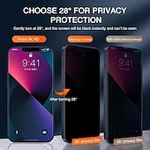 Χαμηλού Κόστους iPhone Προστατευτικά Οθόνης-3 τμχ Προστατευτικά Οθόνης Για Apple iPhone 16 iPhone 15 Pro Max Plus iPhone 14 13 12 11 Pro Max Mini X XR XS Max 8 7 Plus Σκληρυμένο Γυαλί Anti-Spy προσωπικών δεδομένων Επίπεδο σκληρότητας 9H