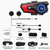 cheap Motorcycle Helmet Headsets-X7 Bluetooth 5.0 Motorcycle Helmet Headset Headphone Wireless Motorcycle Handsfree Stereo Earphone MP3 Speaker Waterproof