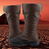 economico Stivali da uomo-stivali da uomo stivali da cowboy retrò stivali rinascimentali casual outdoor daily pu traspirante confortevole antiscivolo con lacci corteccia marrone nero autunno inverno