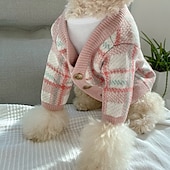 ieftine Pulovere-Câini Pisici Pulovere Jumper Modă Casual Iarnă Cald Respirabil Απαλό Lavabil Comfortabil În aer liber Casul / Zilnic Îmbrăcăminte pentru câini for Bichon Frise Pomeran un Animalut Fluture Small