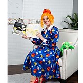 economico Parrucche dei personaggi dei film-magia scuolabus ms parrucca frizzle parrucche del partito cosplay parrucche di halloween