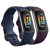 olcso Fitbit óraszíjak-4 csomag 3 csomag 2 csomag Smart Watch Band Kompatibilis valamivel FitBit Charge 5 Szilikon Okos óra Szíj Állítható Sportszíj Csere Karszalag