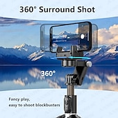 economico Bastoni per selfie-desktop gimbal selfie stick treppiede stabilizzatore con telecomando leggero seguente pieghevole per smartphone iphone 13 xiaomi per video q18