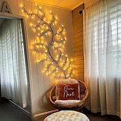 cheap USB String Lights-Elegant Wedding Reception Party Bendable Willow Vine Lights 8 Modes for Home Decor 144 LEDs for Christmas Party Holiday Decor Branch Rattan Lamp Festival Wedding Decoration