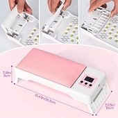 お買い得  装飾ライト-手枕快適なポータブル折りたたみポリッシュジェル光線療法ランプ LED uv ドライヤーネイルアクセサリー機器ネイルアートツール