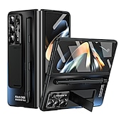お買い得  サムスン用ケース-Samsung Galaxy Z Fold 6 Z Fold 5 Z Fold 4 Z Fold 3 用バックカバー スタンドホルダー付き スクリーンプロテクター ペンホルダー PC