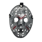 olcso Maszkok-Jason Vorhees Jason Voorhees Maszk Halloween-kellékek Felnőttek Férfi Női Vicces Ijesztő jelmez Mindszentek napja Farsang Könnyű farsangi jelmez