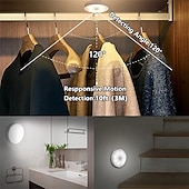 olcso Puck Lights-8 led mozgásérzékelő led éjszakai lámpa intelligens kapcsoló érzékelő lámpa usb újratölthető akkumulátorral működő fürdőszobai éjjeli lámpa szoba folyosó hozzáféréshez fürdőszoba otthoni világítás