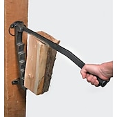 cheap Hand Tools-Wall Mounted Kindling Splitter Log Splitter Portable Metal Manual Fire Wood Kindling Splitter, Hand Sturdy Firewood Cutter, Heavy Duty Firewood Crackers Wedge for Indoor or Outdoor