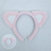 cheap Hair Styling Accessories-Handmade Cute Lolita Hair Ornaments Animal Ears Headdress Cosplay Props Lo Mother Cat&#039;S Ears (Steamed Cat-Ear Shaped Bread) Hair Hoop