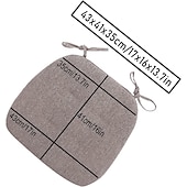 billiga Matstolsöverdrag-stolsdyna matplatsstol sittdyna halkfri memory foam stolsdyna med knytband u-formad sitsöverdrag bomullsblandning