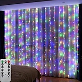 levne USB String světla-Světelné řetězy 100/200/300 LED diody 1 sada Teplá bílá Bílá Červená Okno / Závěs / Rampouch světla Dovolená 5 V