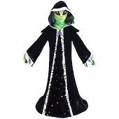 billige Guttens Halloween-kostymer-Barn Gutt Halloween Kappe Yttertøy Tegneserie Langermet Frakk Ytelse Mote Alien-sjef Høst Vinter 7-13 år